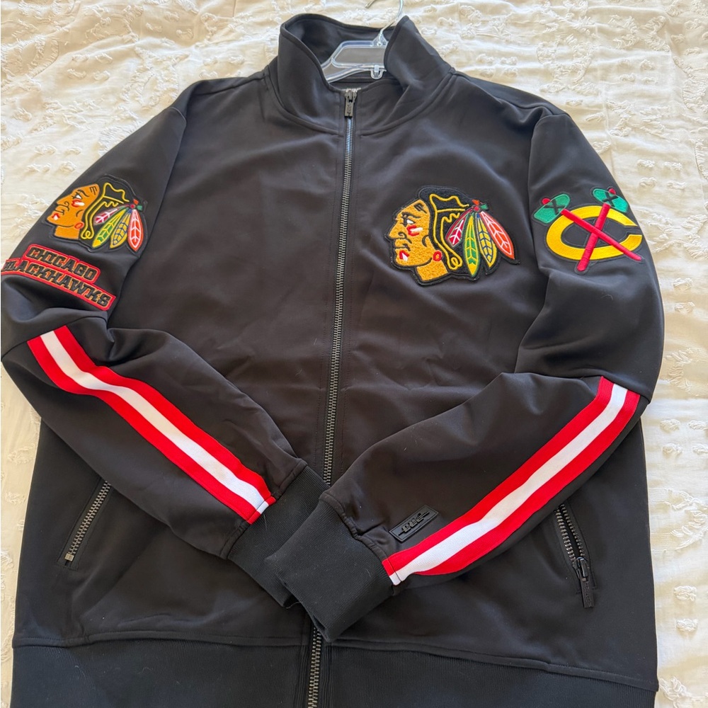 Chicago Blackhawks Black Varsity Jacket